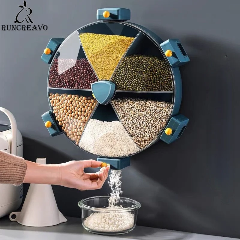 Wall-mounted Seperated Cereals Dispenser Grain Storage Box Insect-proof Moisture-proof Sealed Cans Containers Pp Food Tank
Wall-mounted Seperated Cereals Dispenser Grain Storage Box Insect-proof Moisture-proof Sealed Cans Containers Pp Food Tank