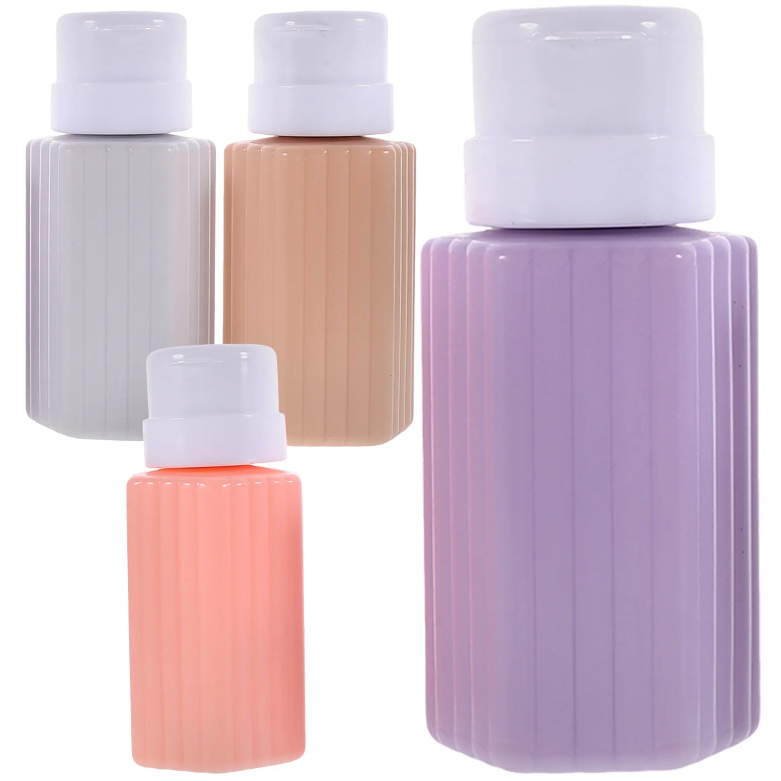 4 Pcs Bottle Dispenser Water Dispenser Bottle Refillable Liquid Bottles Stripe Pump Plastic Push Liquids Nail Polish
4 Pcs Bottle Dispenser Water Dispenser Bottle Refillable Liquid Bottles Stripe Pump Plastic Push Liquids Nail Polish