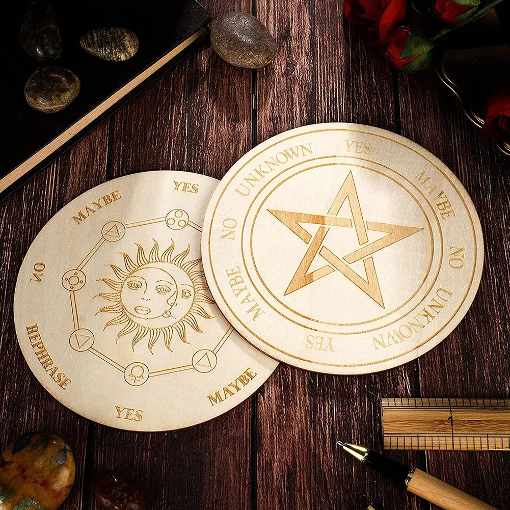 Wooden Divination Pendulum Board Star Sun Moon Energy Carven Plate Healing Meditation Board Ornaments Metaphysical Altar
Wooden Divination Pendulum Board Star Sun Moon Energy Carven Plate Healing Meditation Board Ornaments Metaphysical Altar