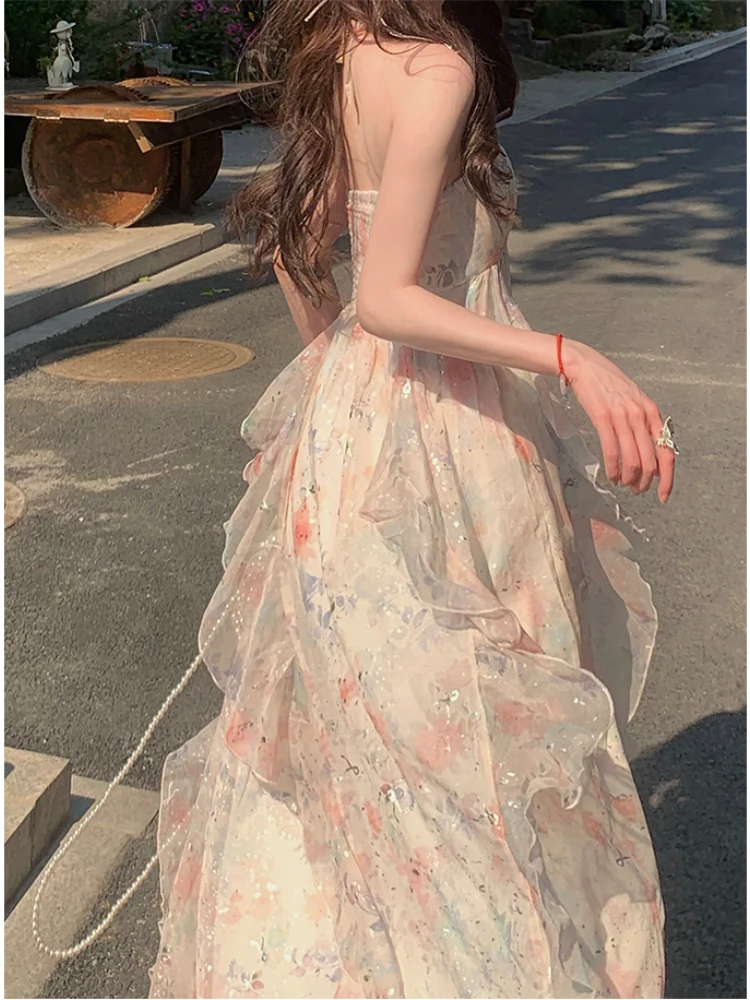2023 Summer Floral French Bodycon Midi Dress Women Elegant Sleeveless Fairy Party Dress Style One Piece Dress Korean Fashion
2023 Summer Floral French Bodycon Midi Dress Women Elegant Sleeveless Fairy Party Dress Style One Piece Dress Korean Fashion