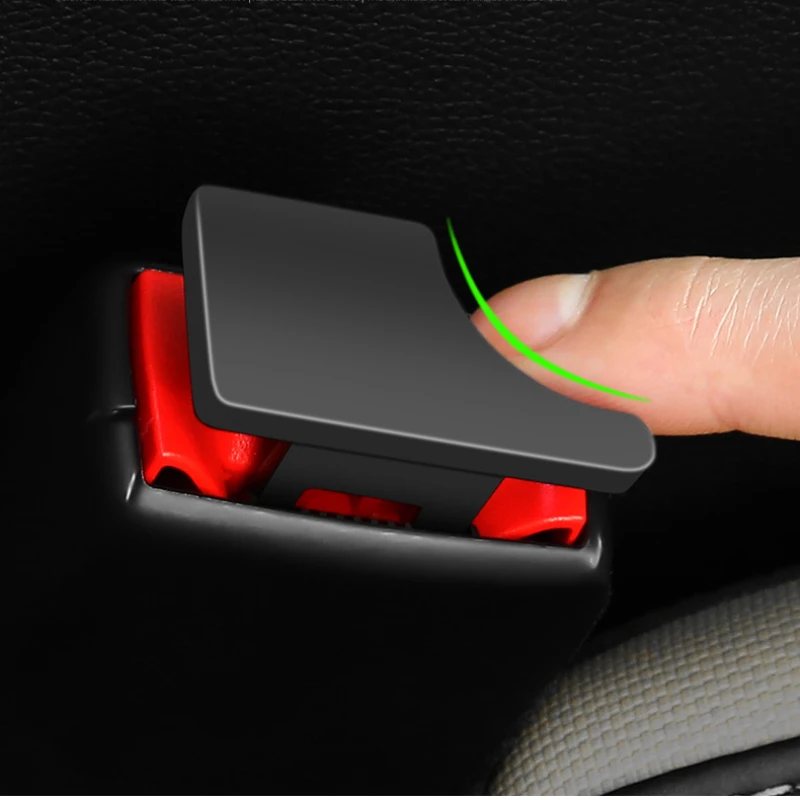 

1Pcs Car Safety Seat Belt Lock Buckle Head Clip Universal Hidden Metal SeatBelt Plug Alarm Canceler Stopper Interior Accessories