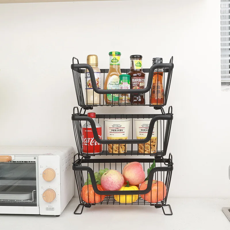 Stackable Kitchen Fruit Vegetable Storage Basket Rack Pantry Organizer Potato Onion Garlic Spice Container Metal Wire Under Sink
Stackable Kitchen Fruit Vegetable Storage Basket Rack Pantry Organizer Potato Onion Garlic Spice Container Metal Wire Under Sink