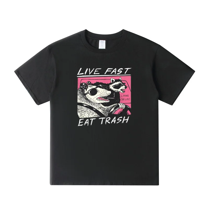 Harajuku Summer Camisas Hombre Live Fast Eat Trash Funny T-shirt Retro Graphic T Shirts For Women Men Casual Cotton Tshirt Tops
Harajuku Summer Camisas Hombre Live Fast Eat Trash Funny T-shirt Retro Graphic T Shirts For Women Men Casual Cotton Tshirt Tops
