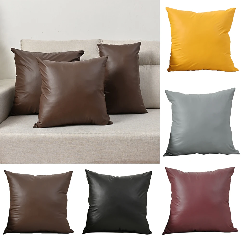 PU Leather Pillow Case Cushion Cover Throw Pillow Case For Sofa Car Home Decorative Pillowcase 45x45 Square Zipper Cover Square
PU Leather Pillow Case Cushion Cover Throw Pillow Case For Sofa Car Home Decorative Pillowcase 45x45 Square Zipper Cover Square