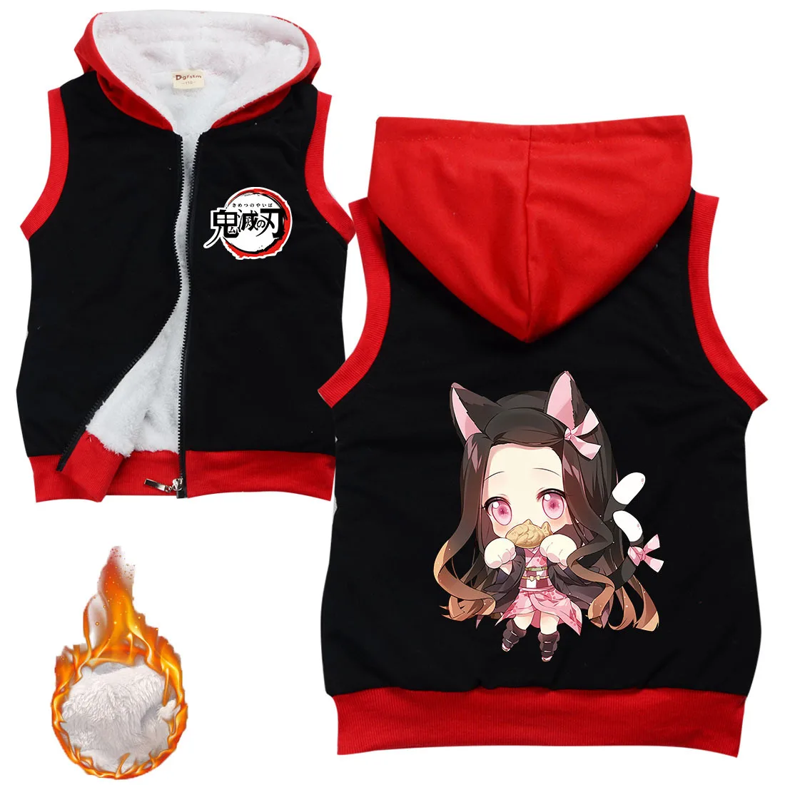 Children's Thicken Winter Hoodie Kids Cartoon Demon Slayer Clothes Baby Boys Hoody Zipper Vest Jacket Girls Warm Velvet Outwear
Children's Thicken Winter Hoodie Kids Cartoon Demon Slayer Clothes Baby Boys Hoody Zipper Vest Jacket Girls Warm Velvet Outwear