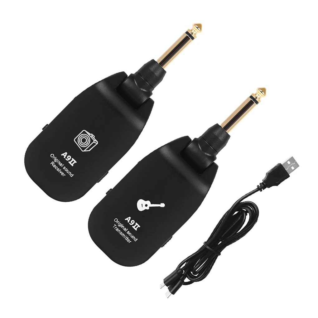 

Guitar Wireless System Transmitter Transmitters Receivers for Guitars Replaced Parts Tools Instrument Accessory Black