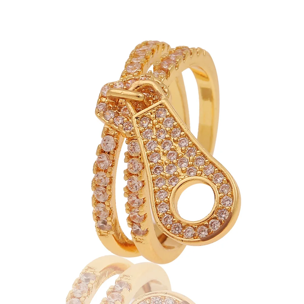 European and American Style New Fashion Ladies Jewelry Inlaid CZ Zipper Ring Net Red Open Ring Wild Tail Ring Accessories
European and American Style New Fashion Ladies Jewelry Inlaid CZ Zipper Ring Net Red Open Ring Wild Tail Ring Accessories