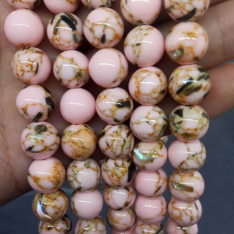 Light Pink Shell Turquoise Bead 4/6/8/10 Mm Round Loose Spacer Beads for Jewelry Making Necklace DIY Bracelets Accessories
Light Pink Shell Turquoise Bead 4/6/8/10 Mm Round Loose Spacer Beads for Jewelry Making Necklace DIY Bracelets Accessories