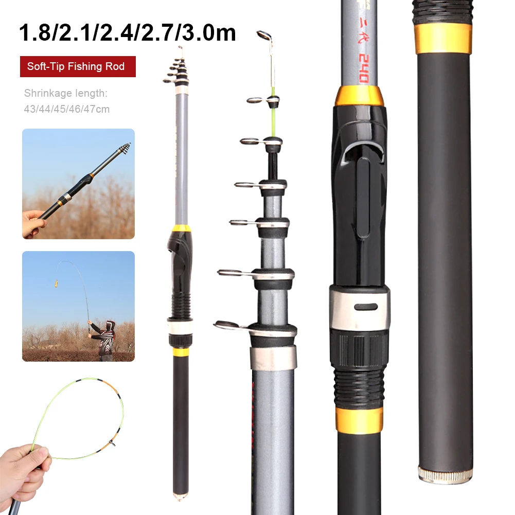 Freshwater Fishing Rod Telescopic Rod 1.8/2.1/2.4/2.7/3.0m Spinning Fishing Rod Portable Fishing Pole For Bass Trout Saltwater
Freshwater Fishing Rod Telescopic Rod 1.8/2.1/2.4/2.7/3.0m Spinning Fishing Rod Portable Fishing Pole For Bass Trout Saltwater