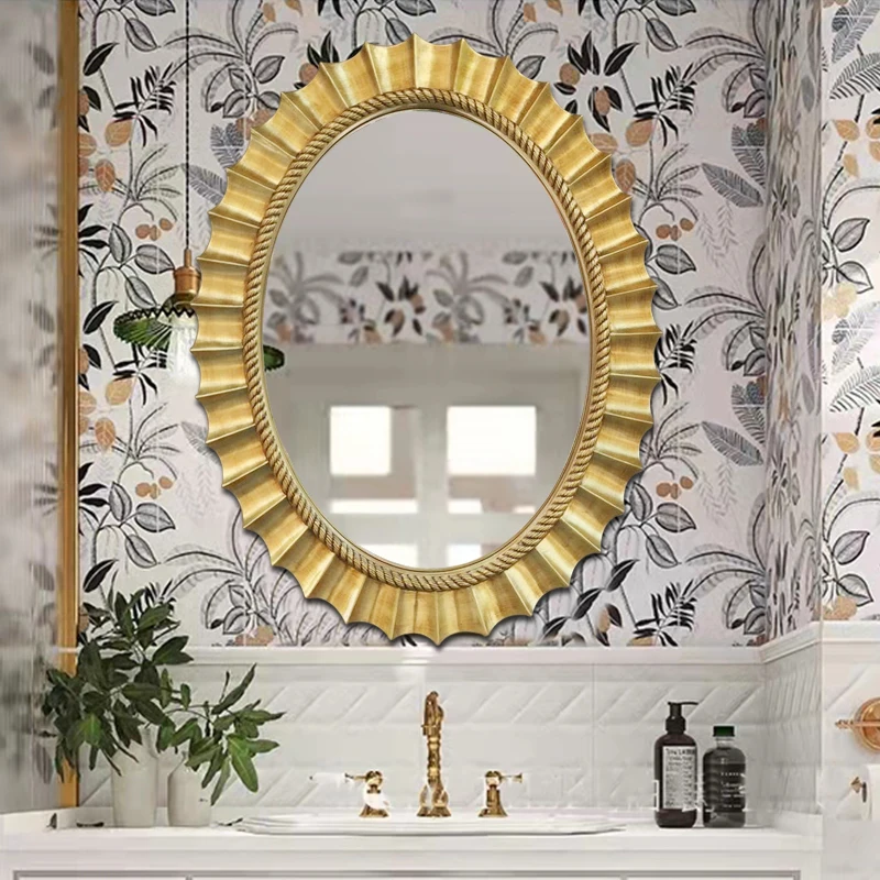 Oval Gold Bathroom Decorative Mirror Wall Frame Custom Large Shower Decorative Mirror Makeup Deco Chambre Wall Decor YX50DM
Oval Gold Bathroom Decorative Mirror Wall Frame Custom Large Shower Decorative Mirror Makeup Deco Chambre Wall Decor YX50DM
