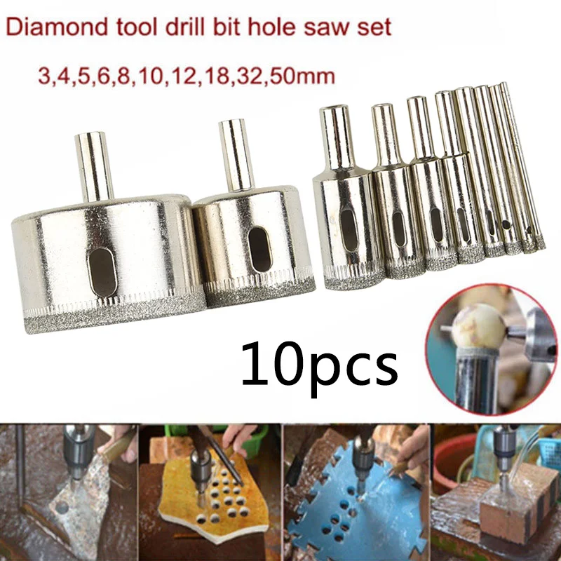 10pcs Diamond Hole Openers Ceramics Marble Hole Diamond Opener Cutter Drill Bit Power Tool Accessories Nickel Plated Opener Tool
10pcs Diamond Hole Openers Ceramics Marble Hole Diamond Opener Cutter Drill Bit Power Tool Accessories Nickel Plated Opener Tool