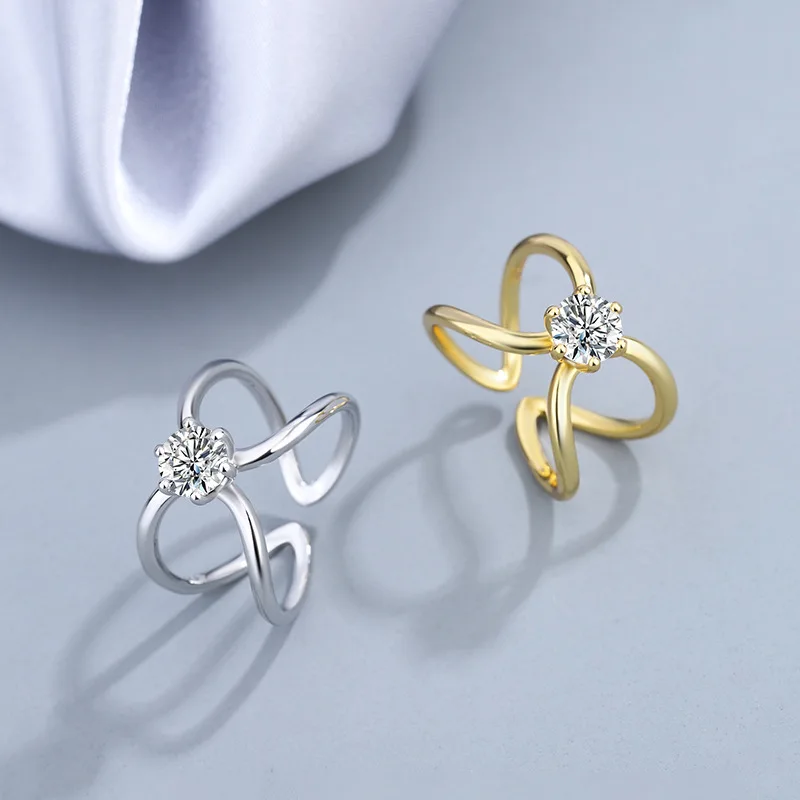 Luxury Chic Zircon Gold Sliver Double Layer Open Rings for Women Trendy Sweet 925 Sliver Plated Open Ring Elegant Jewelry Gift
Luxury Chic Zircon Gold Sliver Double Layer Open Rings for Women Trendy Sweet 925 Sliver Plated Open Ring Elegant Jewelry Gift