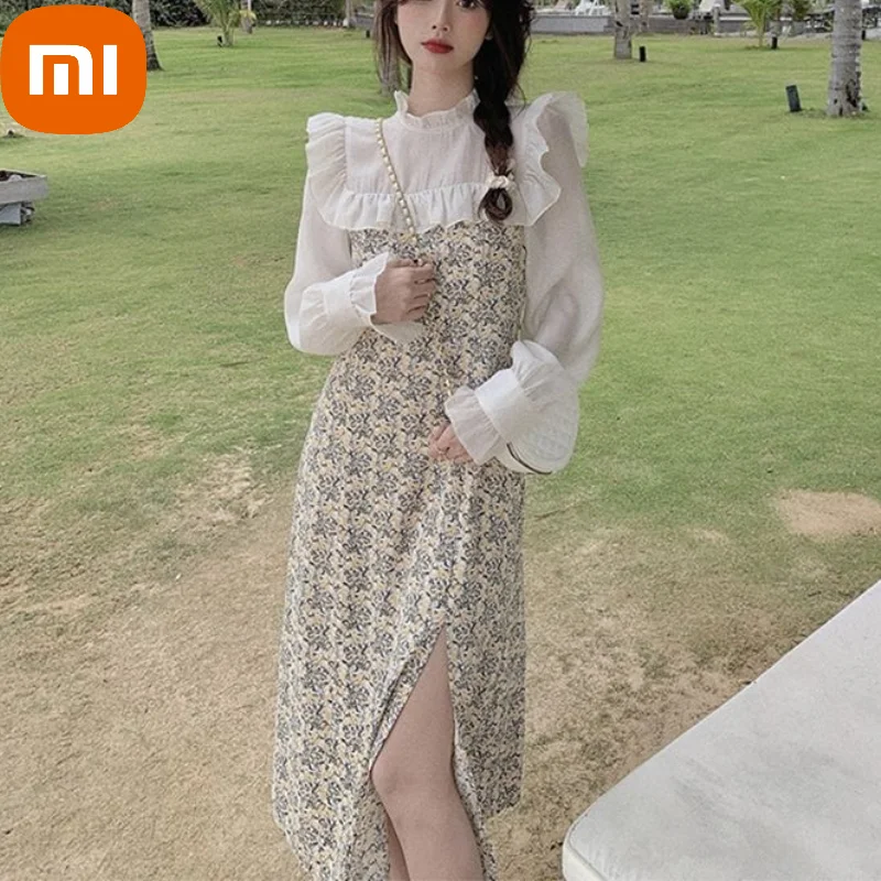 Осеннее элегантное Цветочное платье XIAOMI, женское повседневное милое платье принцессы с оборками, корейское праздничное шикарное платье ми...
Осеннее элегантное Цветочное платье XIAOMI, женское повседневное милое платье принцессы с оборками, корейское праздничное шикарное платье ми...