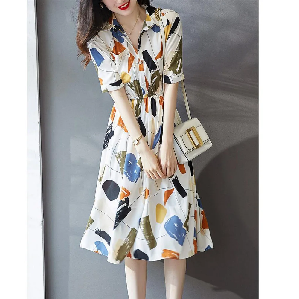 Платье женское летнее с V-образным вырезом, элегантный пляжный сарафан с принтом граффити, с поясом на резинке и коротким рукавом
Платье женское летнее с V-образным вырезом, элегантный пляжный сарафан с принтом граффити, с поясом на резинке и коротким рукавом
