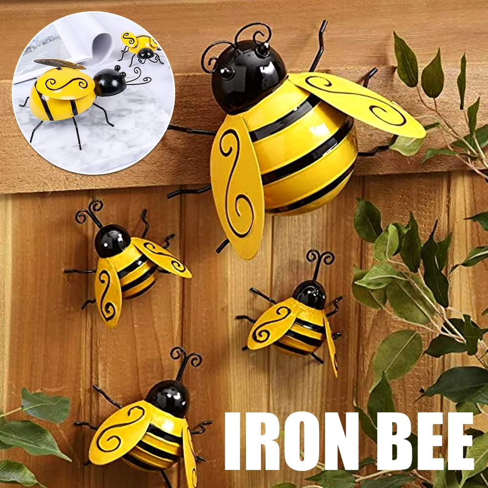 4pcs/set Metal Bumble Bee Garden Ornament Country Style Decorative Pendant 3D Simulation Vintage Art for Home Bar
4pcs/set Metal Bumble Bee Garden Ornament Country Style Decorative Pendant 3D Simulation Vintage Art for Home Bar