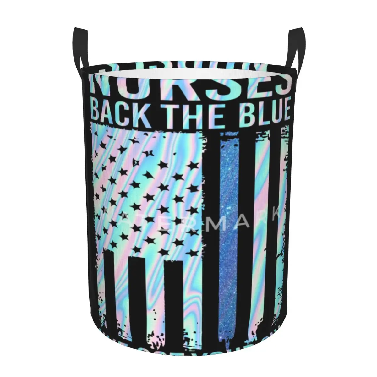 Nurses American Flag Back The Blue Circular hamper,Storage Basket With Two handles bathroomsStorage of clothes
Nurses American Flag Back The Blue Circular hamper,Storage Basket With Two handles bathroomsStorage of clothes