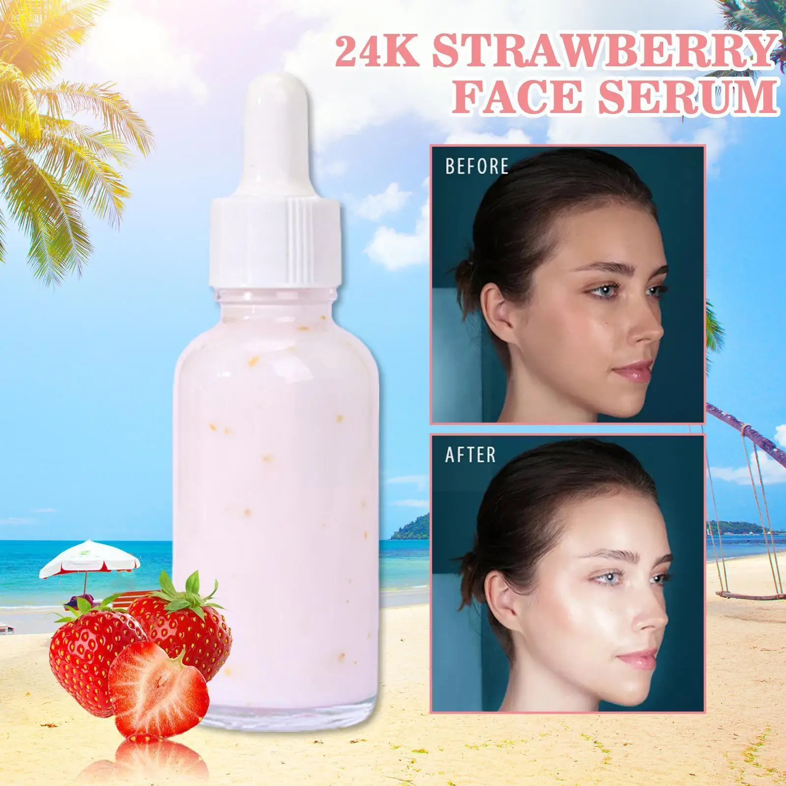 24K Strawberry Face Serum 30ml Anti-Aging Natural Whitening Face Serum Organic Facial Skin Care Cosmetics For Women J7T0
24K Strawberry Face Serum 30ml Anti-Aging Natural Whitening Face Serum Organic Facial Skin Care Cosmetics For Women J7T0