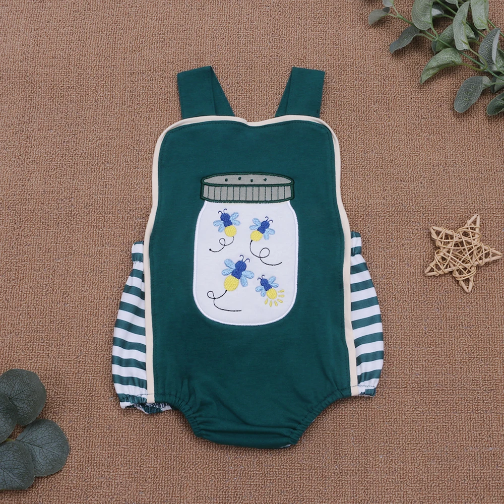 Baby Boy Clothes Boy Romper Boys Spring And Summer Jumpsuit Outfit Lovely Bee Jar Embroidery Romper Green Stripe Boy Clothing
Baby Boy Clothes Boy Romper Boys Spring And Summer Jumpsuit Outfit Lovely Bee Jar Embroidery Romper Green Stripe Boy Clothing