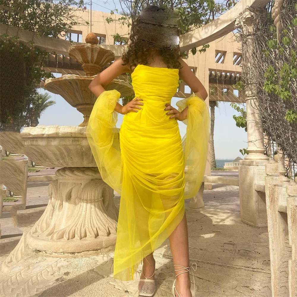 Fashionvane Yellow Tulle Prom Dresses Summer Ladies Wear Strapless Pick Ups Cocktail Party Dress with Wrap Special Occasion Gown
Fashionvane Yellow Tulle Prom Dresses Summer Ladies Wear Strapless Pick Ups Cocktail Party Dress with Wrap Special Occasion Gown