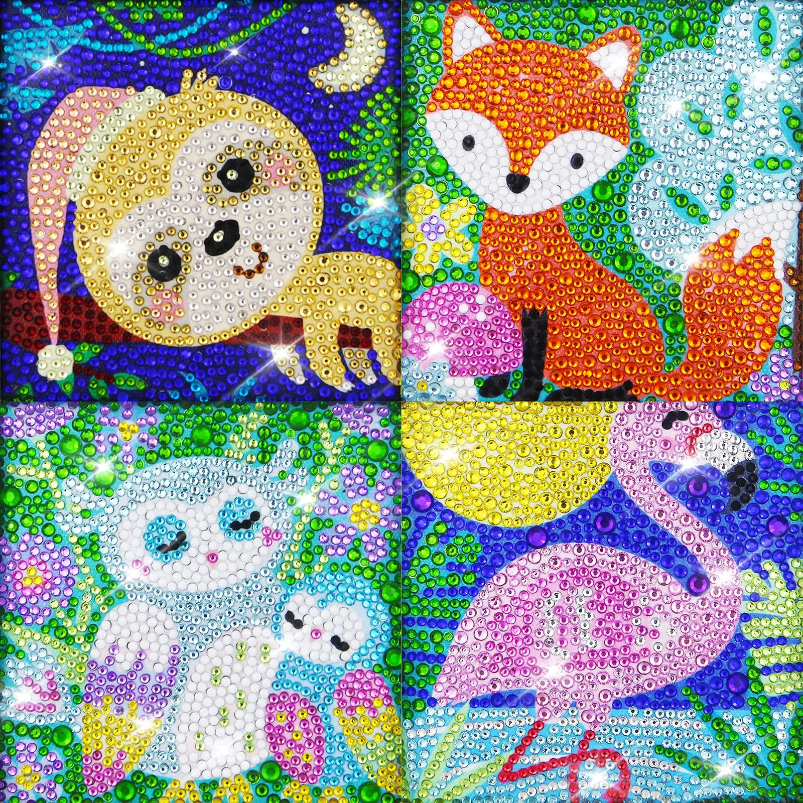 4 Pieces 5D Diamond Painting Kit for Kids Full Diamond Painting, Number Kit for Beginners DIY Diamond Rhinestone Art Craft Kit
4 Pieces 5D Diamond Painting Kit for Kids Full Diamond Painting, Number Kit for Beginners DIY Diamond Rhinestone Art Craft Kit