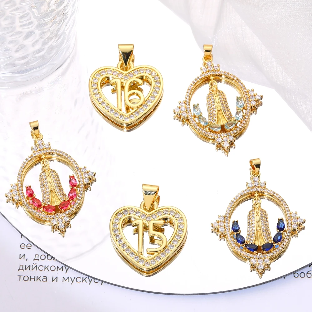Juya 18K Real Gold Plated Religious Pendants Supplies Christian Cross Saint Mary Virgin Charms For DIY Catholic Jewelry Making
Juya 18K Real Gold Plated Religious Pendants Supplies Christian Cross Saint Mary Virgin Charms For DIY Catholic Jewelry Making