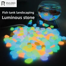 50/100Pcs Artificial Noctilucent Stone with Colorful Luminescence Aquarium Fish Tank Landscaping Vase Sidewalk Decoration
