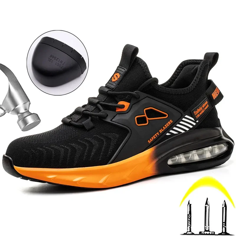 New Orange Air Cushion Men's Work Shoes Steel Toe Sports Shoes Indestructible Safety Shoes Men Anti-puncture Industrial Shoes
New Orange Air Cushion Men's Work Shoes Steel Toe Sports Shoes Indestructible Safety Shoes Men Anti-puncture Industrial Shoes