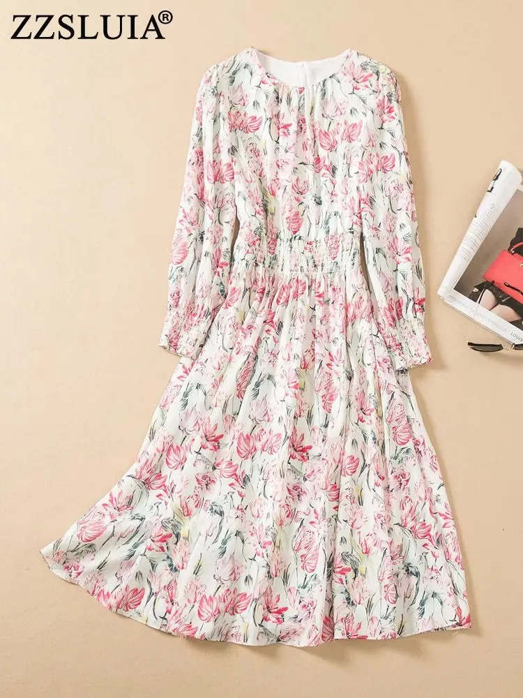 ZZSLUIA Elegant Midi Dresses For Women Floral Printed Designer Long Sleeve Slim Fashion Dress One Piece Female Clothing
ZZSLUIA Elegant Midi Dresses For Women Floral Printed Designer Long Sleeve Slim Fashion Dress One Piece Female Clothing