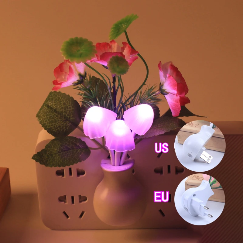 LED Mushroom Lamp Night Light lotus Romantic tulip Colorful LED Night Lights Sensor 110V/220V Water Grass Luminaria Lamp
LED Mushroom Lamp Night Light lotus Romantic tulip Colorful LED Night Lights Sensor 110V/220V Water Grass Luminaria Lamp