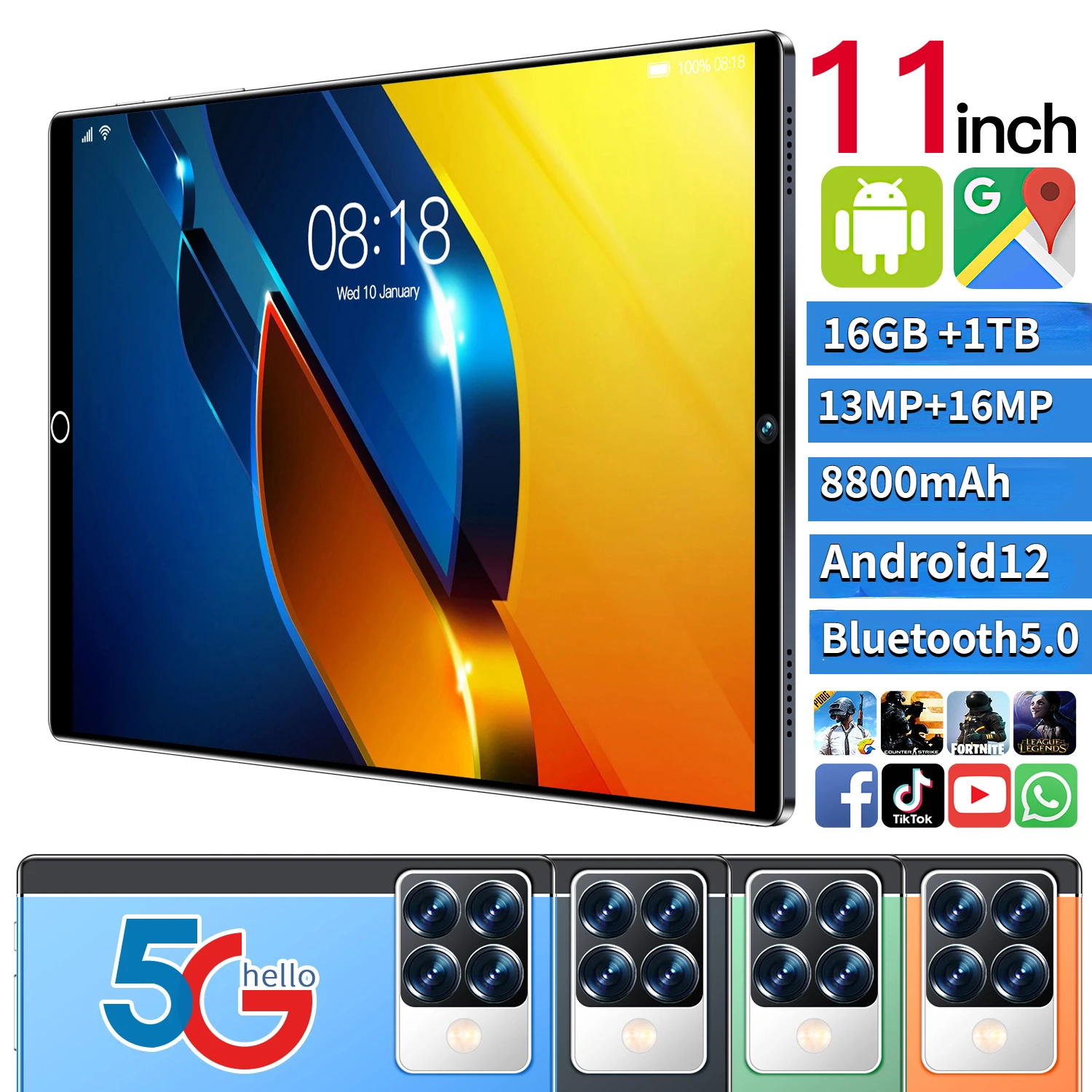 Original S29 Tablet PC 11 Inch Android 12 16GB 1TB Deca 10Core Google Play WPS 5G WIFI Bluetooth Laptop Hot Sale Languages
Original S29 Tablet PC 11 Inch Android 12 16GB 1TB Deca 10Core Google Play WPS 5G WIFI Bluetooth Laptop Hot Sale Languages
