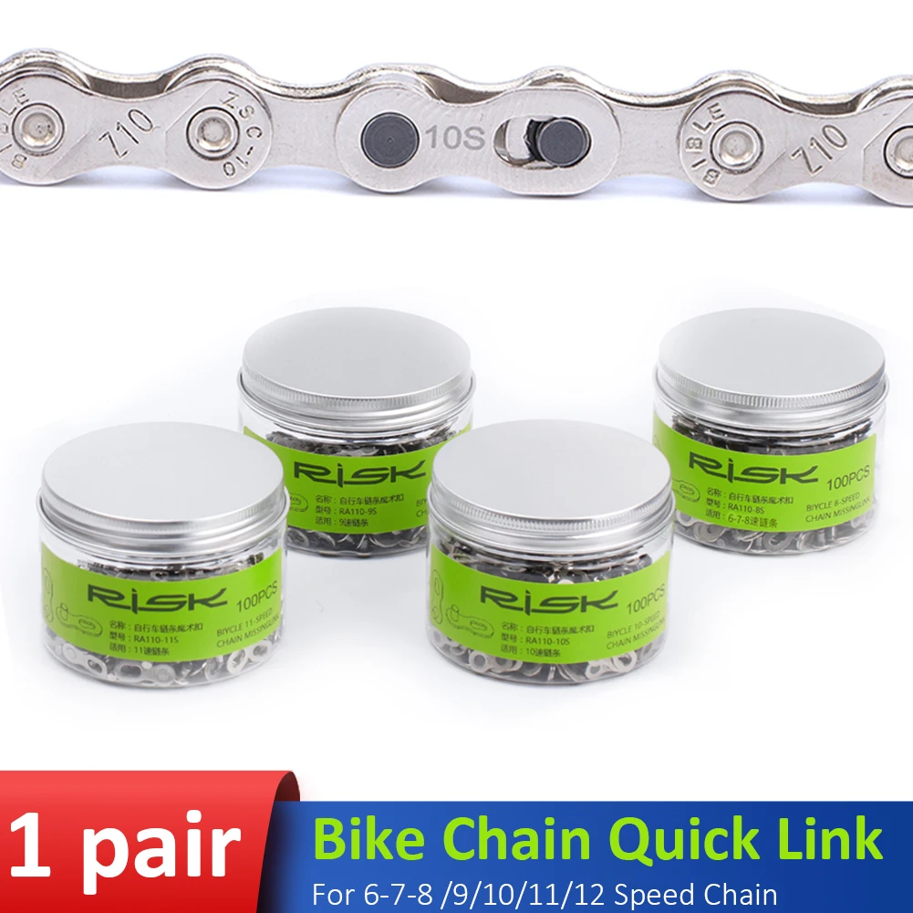 1 Pair MTB Bike Chain Quick Link MTB Mountain Road Bike Chain Link Connecting Master Connector For 6/7/8/9/10/11/12 Speed
1 Pair MTB Bike Chain Quick Link MTB Mountain Road Bike Chain Link Connecting Master Connector For 6/7/8/9/10/11/12 Speed