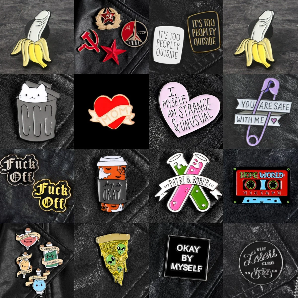 Personality Cartoon Badges Funny Phrases Enamel Pin Lapel Short Sentences Clothes Backpack Brooch Creative Jewelry Gifts
Personality Cartoon Badges Funny Phrases Enamel Pin Lapel Short Sentences Clothes Backpack Brooch Creative Jewelry Gifts
