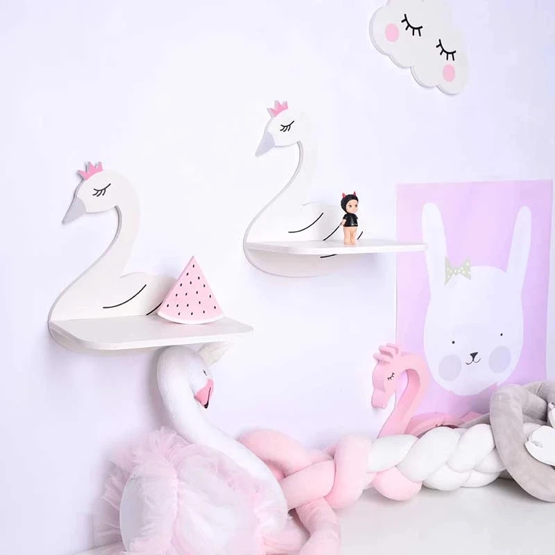 Wooden Cute Swan Storage Holders Rainbow Cloud Shelf Childen Room Clothes Sundries Decoration Racks Wall Shelf Organization
Wooden Cute Swan Storage Holders Rainbow Cloud Shelf Childen Room Clothes Sundries Decoration Racks Wall Shelf Organization