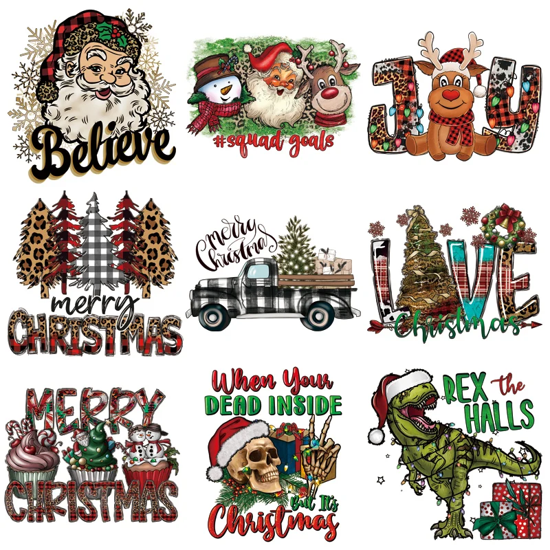 Merry Christmas Transfer Iron-On Deer Tree Gift Stickers Clothes Heat Transfer Iron On Fashion DIY Accessory Patch For Clothing
Merry Christmas Transfer Iron-On Deer Tree Gift Stickers Clothes Heat Transfer Iron On Fashion DIY Accessory Patch For Clothing