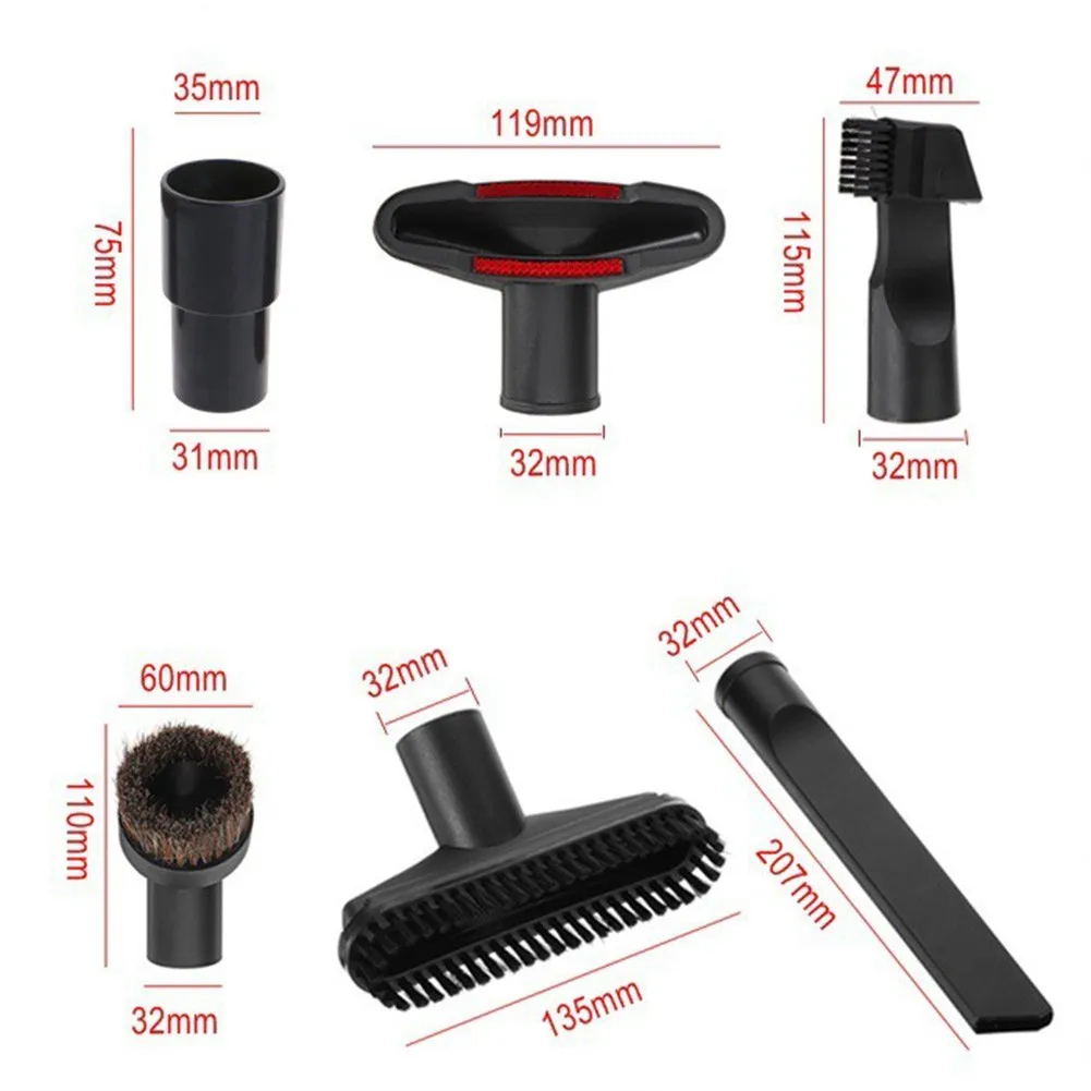 Vacuum Parts Brush Nozzle Home Household Supplies Plastic Vacuum Cleaner Adapter Black Brush Nozzle Cleaning Tool
Vacuum Parts Brush Nozzle Home Household Supplies Plastic Vacuum Cleaner Adapter Black Brush Nozzle Cleaning Tool