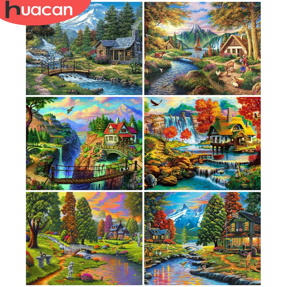 HUACAN DIY Frame Painting By Numbers Mountain Landscape Hand Painted Unique Gift Wall Art Picture By Number Garden Decoration
HUACAN DIY Frame Painting By Numbers Mountain Landscape Hand Painted Unique Gift Wall Art Picture By Number Garden Decoration
