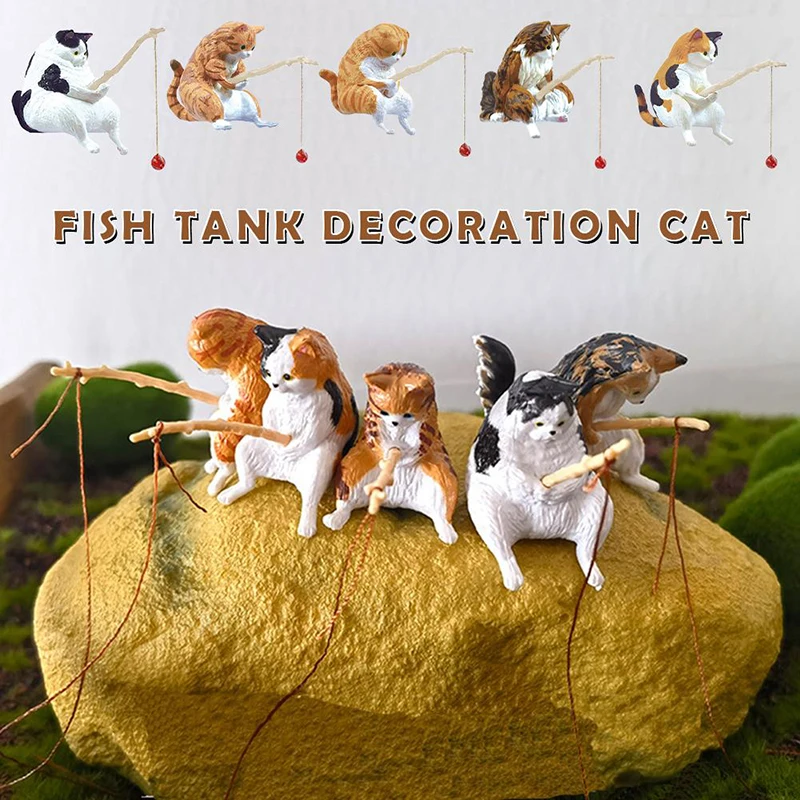Cartoon Cute Cat Fishing Figurine Aquarium Decoration Fish Tank Landscaping Kitten Fishing Ornament Aquarium Accessories
Cartoon Cute Cat Fishing Figurine Aquarium Decoration Fish Tank Landscaping Kitten Fishing Ornament Aquarium Accessories