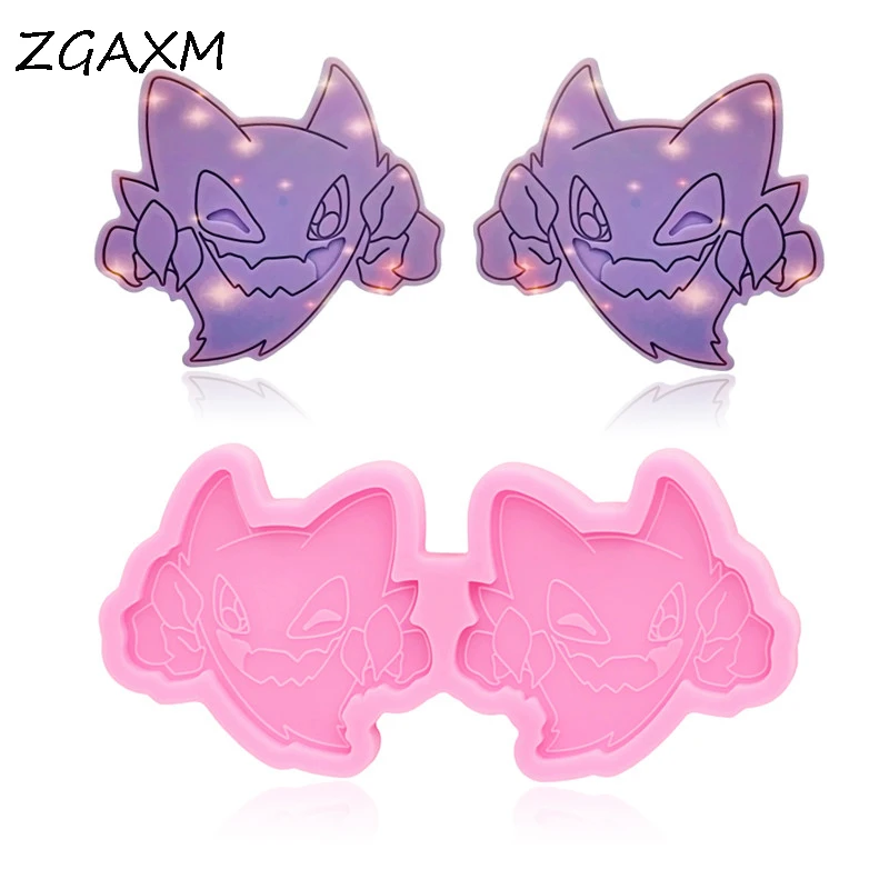 

LM 519-Elf Ghosts-Glitter Keychain Epoxy Jewelry Silicone Mold mold Polymer Clay cake fondant Silicone Mould