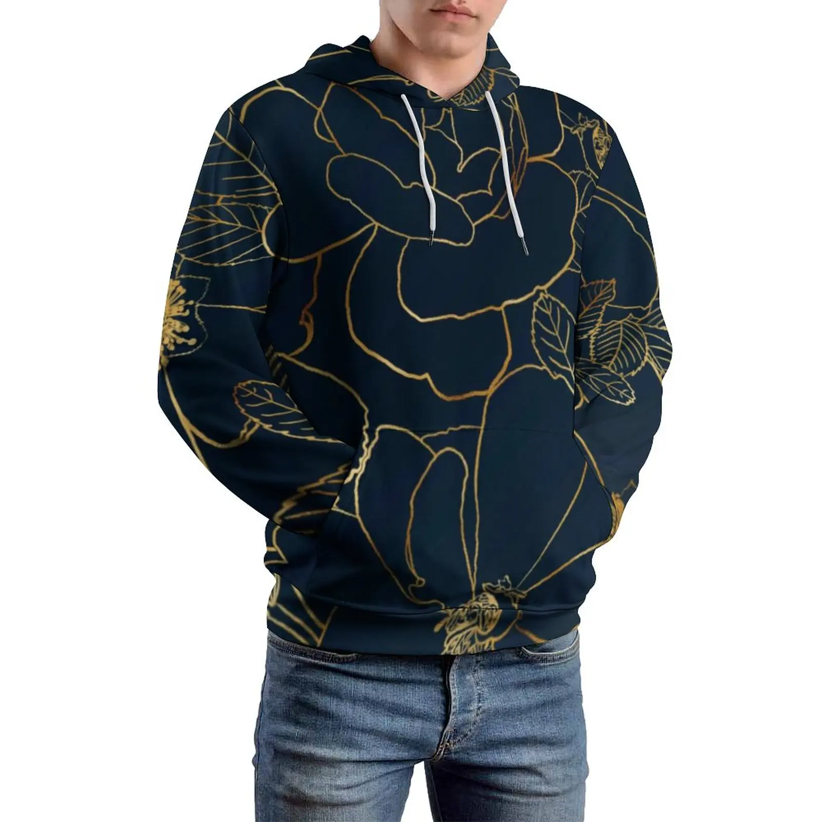 Elegant Gold Roses Loose Hoodies Floral Print Korean Fashion Hoodie Men Long Sleeve Modern Custom Sweatshirts Large Size
Elegant Gold Roses Loose Hoodies Floral Print Korean Fashion Hoodie Men Long Sleeve Modern Custom Sweatshirts Large Size