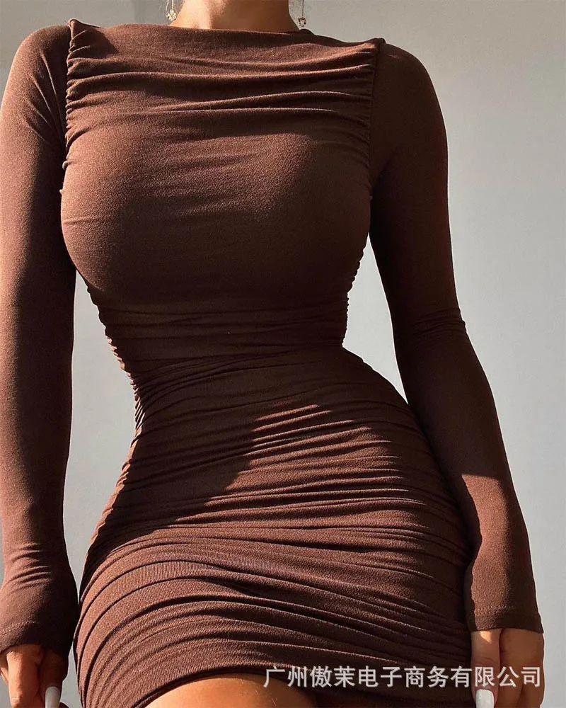 2022 Spring New Women's Dress Pleated Tight Dress Long Sleeve Sexy Slim Short Skirt Spot
2022 Spring New Women's Dress Pleated Tight Dress Long Sleeve Sexy Slim Short Skirt Spot