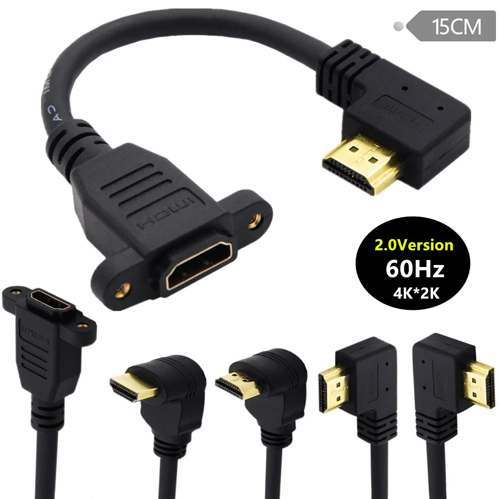 Совместимый с HDMI 4K * 2k кабель HD 2,0 В 60 Гц, угол 90 ° штекер-гнездо, монтажный Удлинительный кабель 0,15 м
Совместимый с HDMI 4K * 2k кабель HD 2,0 В 60 Гц, угол 90 ° штекер-гнездо, монтажный Удлинительный кабель 0,15 м