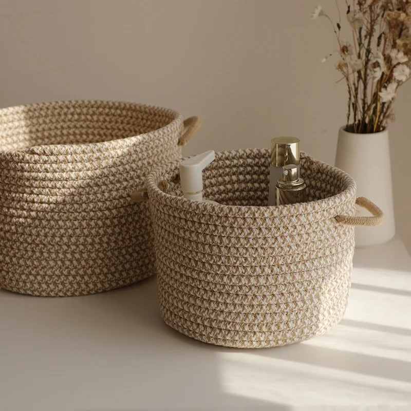 Bedside Thickened Storage Basket Snack Box Skin Care Products Literary Sundries Environmental Protection Cotton Thread Bucket
Bedside Thickened Storage Basket Snack Box Skin Care Products Literary Sundries Environmental Protection Cotton Thread Bucket