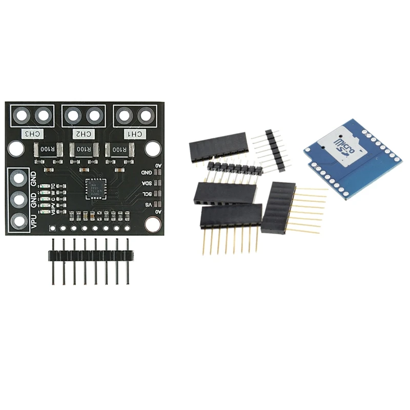 Micro-SD Card Shield Mini TF ESP8266 Module With I2C SMBUS INA3221 Power Supply Voltage Monitor Sensor Board Module
Micro-SD Card Shield Mini TF ESP8266 Module With I2C SMBUS INA3221 Power Supply Voltage Monitor Sensor Board Module