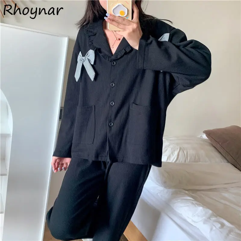 Pajama Sets Women Japanese Style Bow Design Cozy Sleepwear V-neck Patchwork Young Fashion Lounge Ins Outfits New Arrivals Female
Pajama Sets Women Japanese Style Bow Design Cozy Sleepwear V-neck Patchwork Young Fashion Lounge Ins Outfits New Arrivals Female