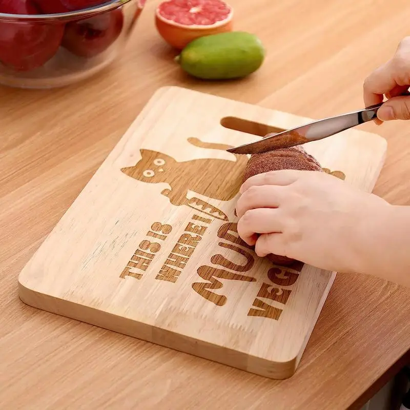 Wooden Chopping Board Halloween Themed Cutting Board Meat Cheese Vegetables Serving Tray With Knives Pattern For Kitchen Use
Wooden Chopping Board Halloween Themed Cutting Board Meat Cheese Vegetables Serving Tray With Knives Pattern For Kitchen Use