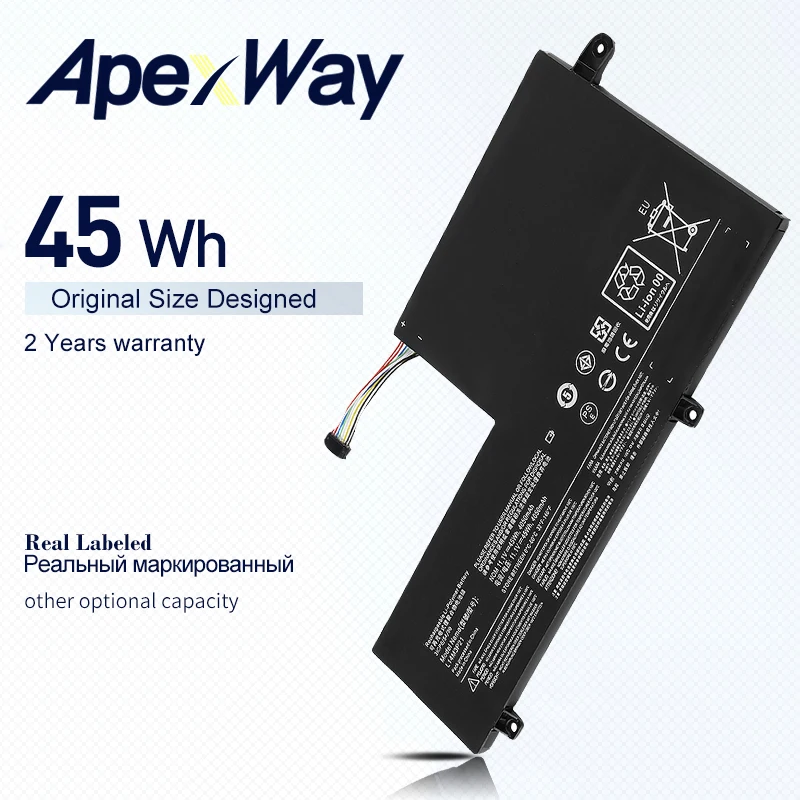 APEXWAY 100% NEW L14M3P21 Battery For Lenovo Flex 3 1470 1480 1580 L14L3P21 laptop Battery
APEXWAY 100% NEW L14M3P21 Battery For Lenovo Flex 3 1470 1480 1580 L14L3P21 laptop Battery