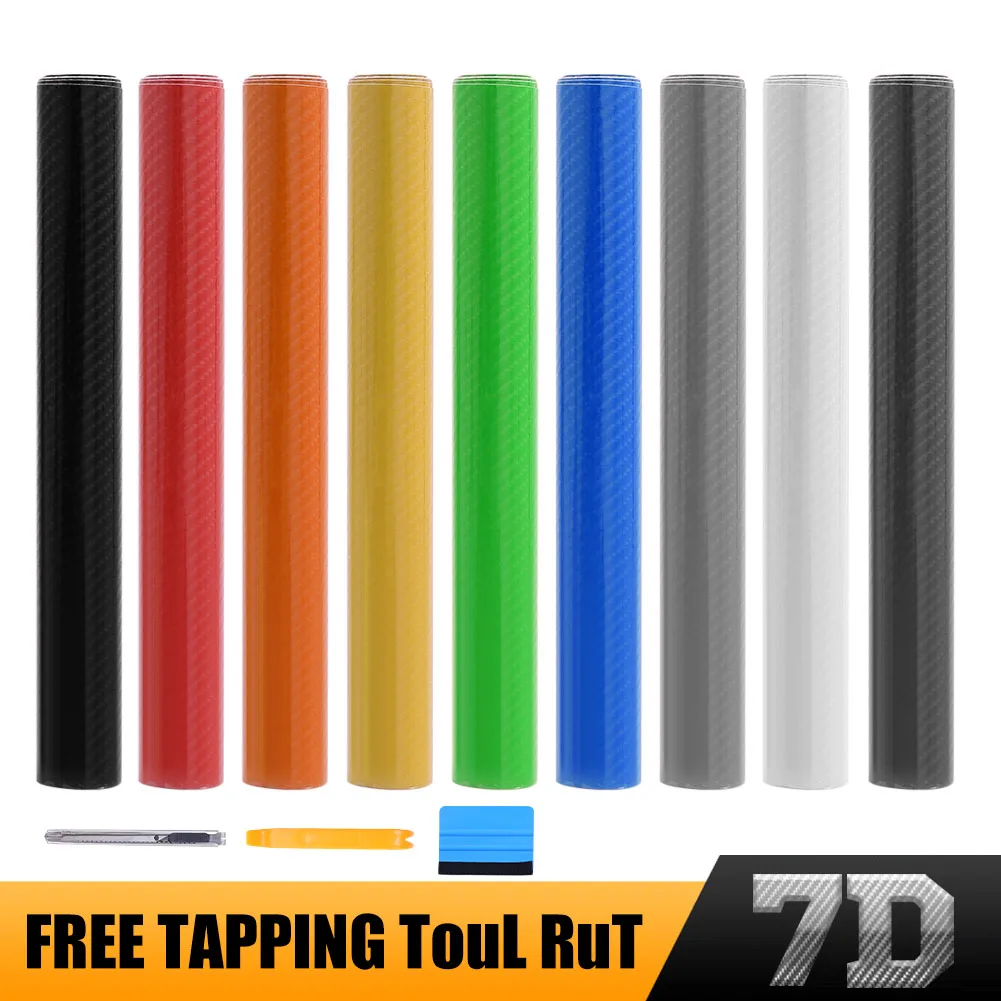 152x30cm 7D Car Wrap Interior Exterior Film Sticker Glossy Carbon Fiber Vinyl Film Universal for Car Motorcycle Accessories
152x30cm 7D Car Wrap Interior Exterior Film Sticker Glossy Carbon Fiber Vinyl Film Universal for Car Motorcycle Accessories