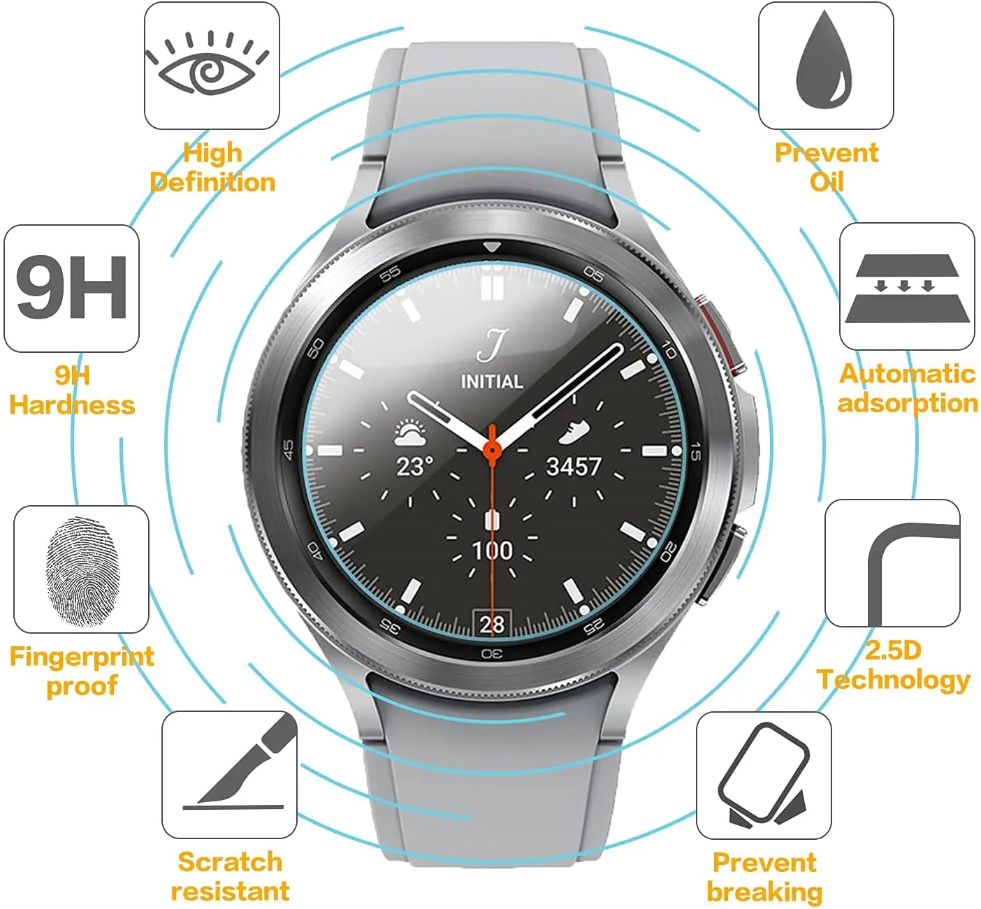 Защитное закаленное стекло для Samsung Galaxy Active 4 40 мм 44 мм, защитная пленка для Galaxy Watch 4 Classic 42 мм 46 мм
Защитное закаленное стекло для Samsung Galaxy Active 4 40 мм 44 мм, защитная пленка для Galaxy Watch 4 Classic 42 мм 46 мм