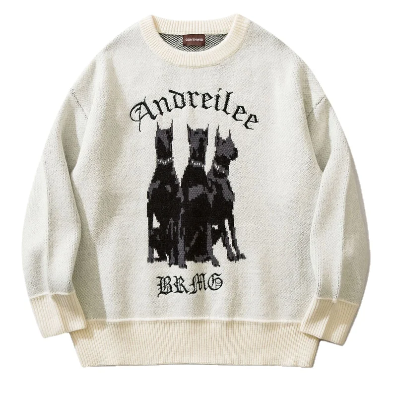 Autumn Harajuku Fashion Retro Casual Sweaters Vintage Sweater Y2K Streetwear Hip Hop Vintage Knitted Doberman Dog Mens Sweater
Autumn Harajuku Fashion Retro Casual Sweaters Vintage Sweater Y2K Streetwear Hip Hop Vintage Knitted Doberman Dog Mens Sweater
