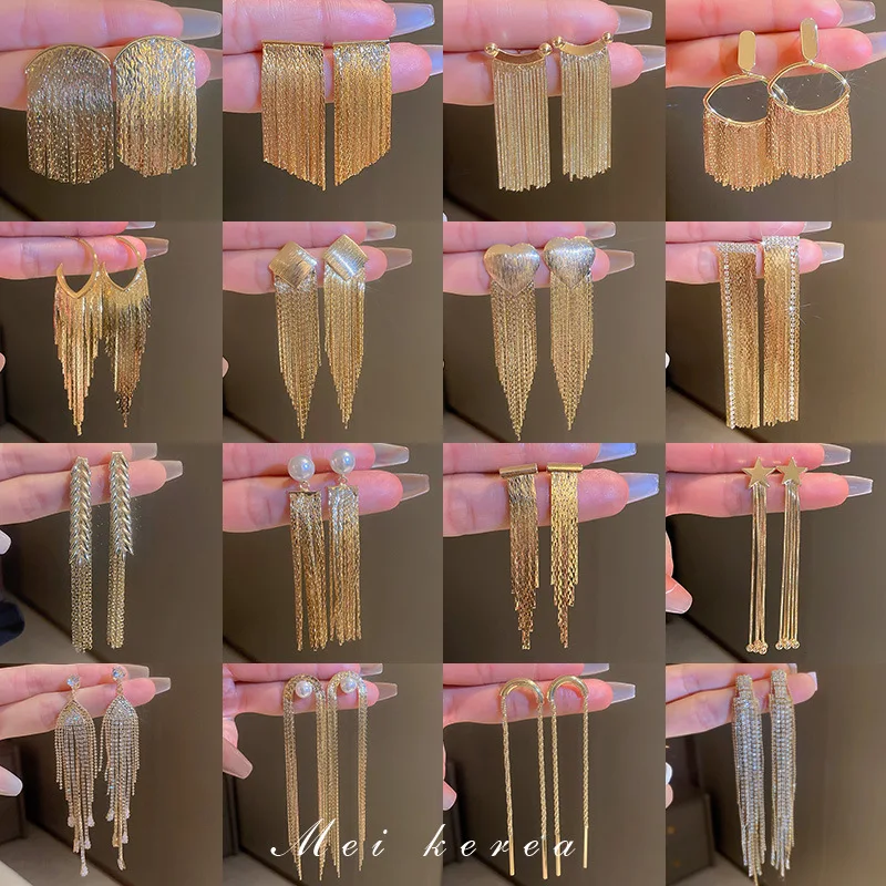 Silver needle metal style pearl love heart fringe earrings,high-end temperament stud earrings, fashion new earrings 
Silver needle metal style pearl love heart fringe earrings,high-end temperament stud earrings, fashion new earrings